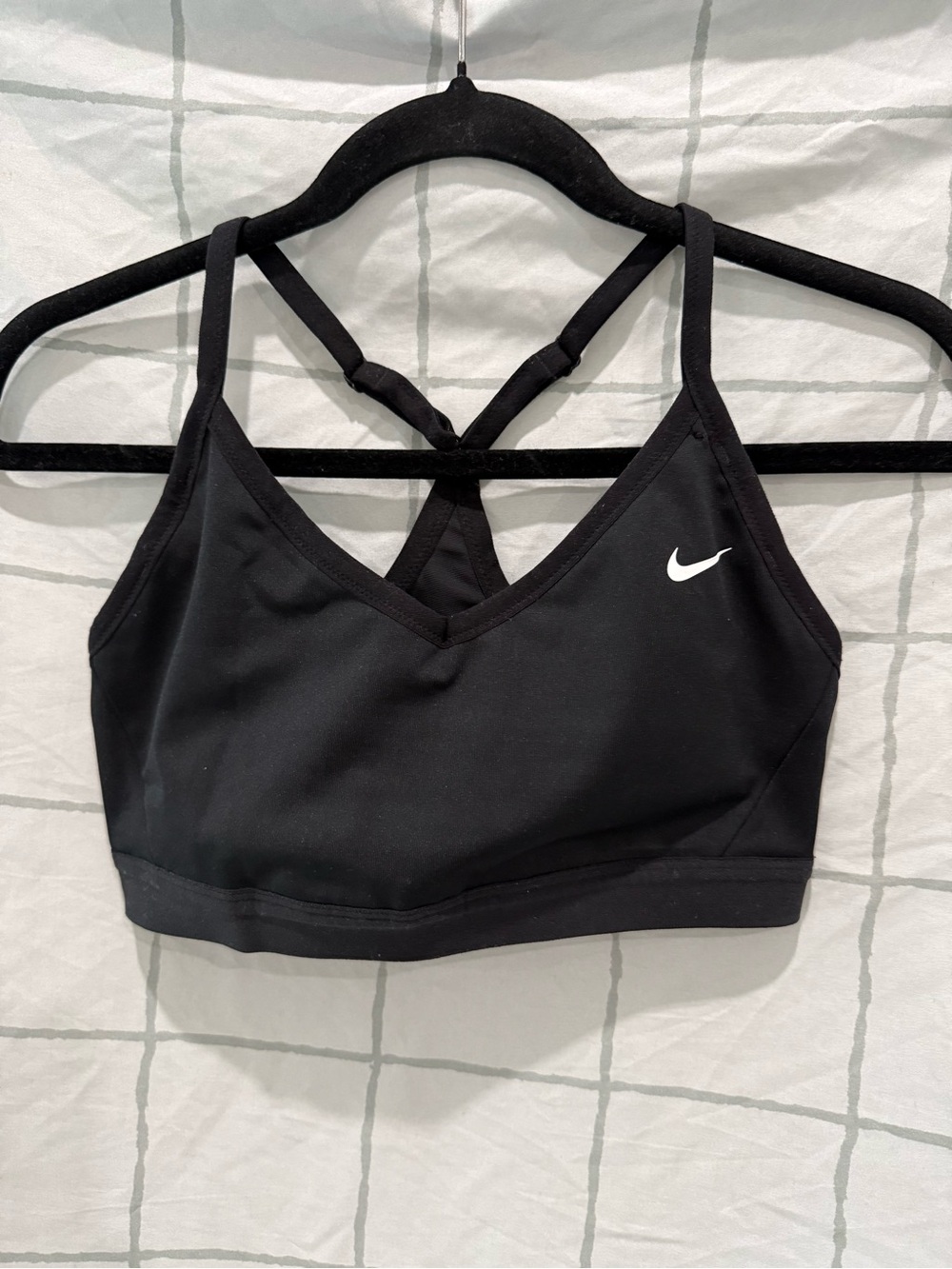 Nike Black Strappy V-Neck Sports Bra